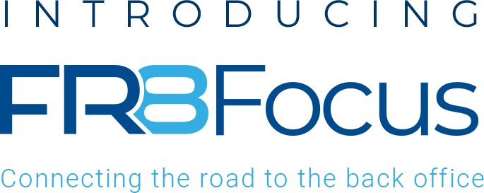 Introducing FR8Focus logo above subhead text Connecting the road to the back office